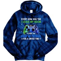 Funny Video Games Every Now And Then I Leave My Room Gaming Tie Dye Hoodie