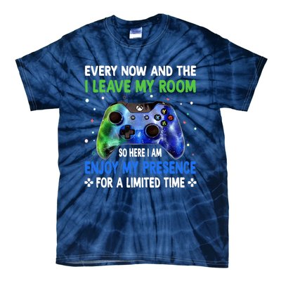 Funny Video Games Every Now And Then I Leave My Room Gaming Tie-Dye T-Shirt