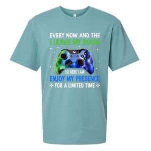 Funny Video Games Every Now And Then I Leave My Room Gaming Sueded Cloud Jersey T-Shirt