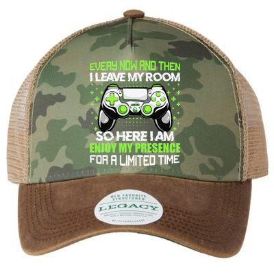 Funny Video Games Every Now And Then I Leave My Room Gaming  Legacy Tie Dye Trucker Hat