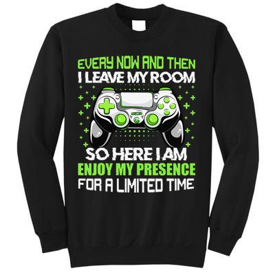 Funny Video Games Every Now And Then I Leave My Room Gaming  Sweatshirt