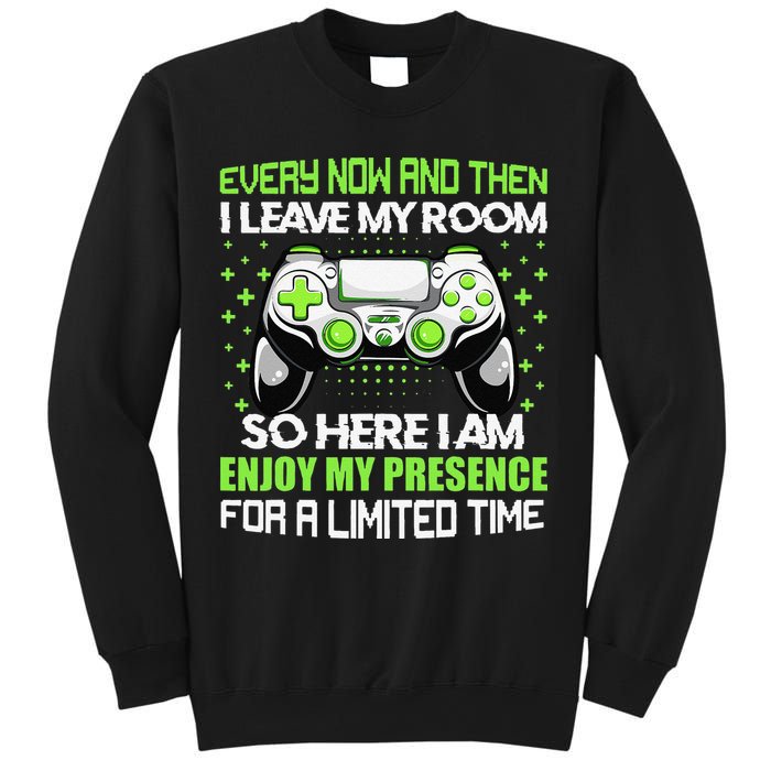 Funny Video Games Every Now And Then I Leave My Room Gaming  Sweatshirt