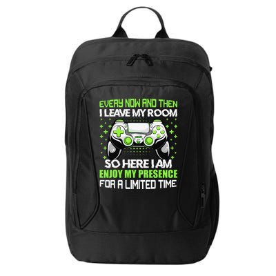 Funny Video Games Every Now And Then I Leave My Room Gaming  City Backpack