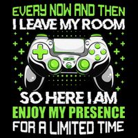 Funny Video Games Every Now And Then I Leave My Room Gaming  Cooling Performance Long Sleeve Crew