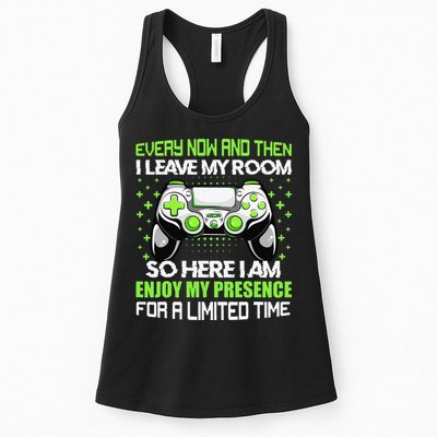 Funny Video Games Every Now And Then I Leave My Room Gaming  Womens Tank Top