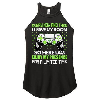 Funny Video Games Every Now And Then I Leave My Room Gaming  Women's Perfect Tri Rocker Tank