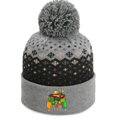 Funny Video Gamer Cinco De Mayo Let's Fiesta Party The Baniff Cuffed Pom Beanie