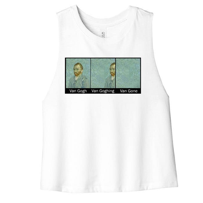 Funny Van Gogh Van Goghing Van Gone Van Gogh Art Painting Women's Racerback Cropped Tank