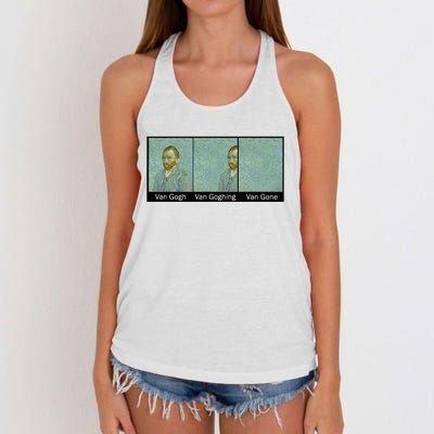 Funny Van Gogh Van Goghing Van Gone Van Gogh Art Painting Women's Knotted Racerback Tank