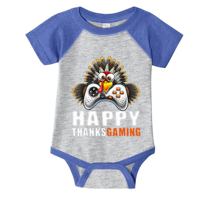 Funny Video Game Console Turkey Thanksgiving Gamers Gaming Infant Baby Jersey Bodysuit