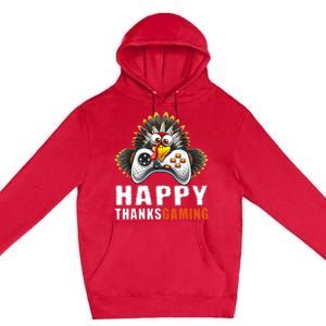 Funny Video Game Console Turkey Thanksgiving Gamers Gaming Premium Pullover Hoodie