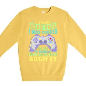 Funny Video Game Lover Geeky Gamer Nerd Gamer Gaming Addict Premium Crewneck Sweatshirt