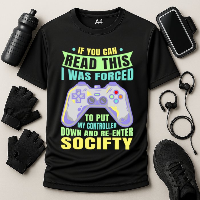 Funny Video Game Lover Geeky Gamer Nerd Gamer Gaming Addict Performance Shirt