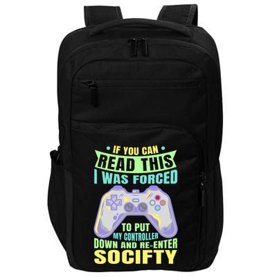 Funny Video Game Lover Geeky Gamer Nerd Gamer Gaming Addict Impact Tech Backpack