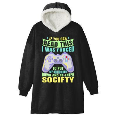 Funny Video Game Lover Geeky Gamer Nerd Gamer Gaming Addict Hooded Wearable Blanket