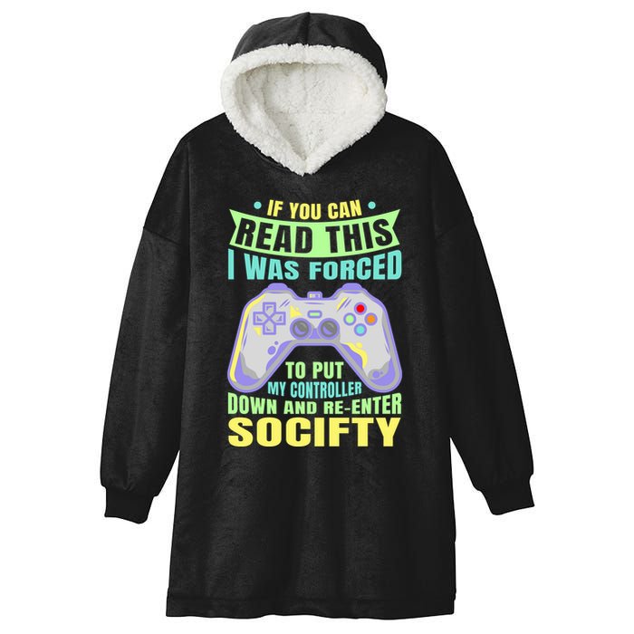 Funny Video Game Lover Geeky Gamer Nerd Gamer Gaming Addict Hooded Wearable Blanket
