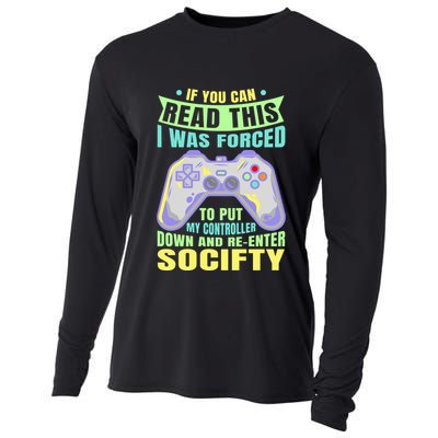 Funny Video Game Lover Geeky Gamer Nerd Gamer Gaming Addict Cooling Performance Long Sleeve Crew