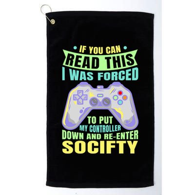 Funny Video Game Lover Geeky Gamer Nerd Gamer Gaming Addict Golf Towel