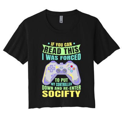 Funny Video Game Lover Geeky Gamer Nerd Gamer Gaming Addict Crop Top