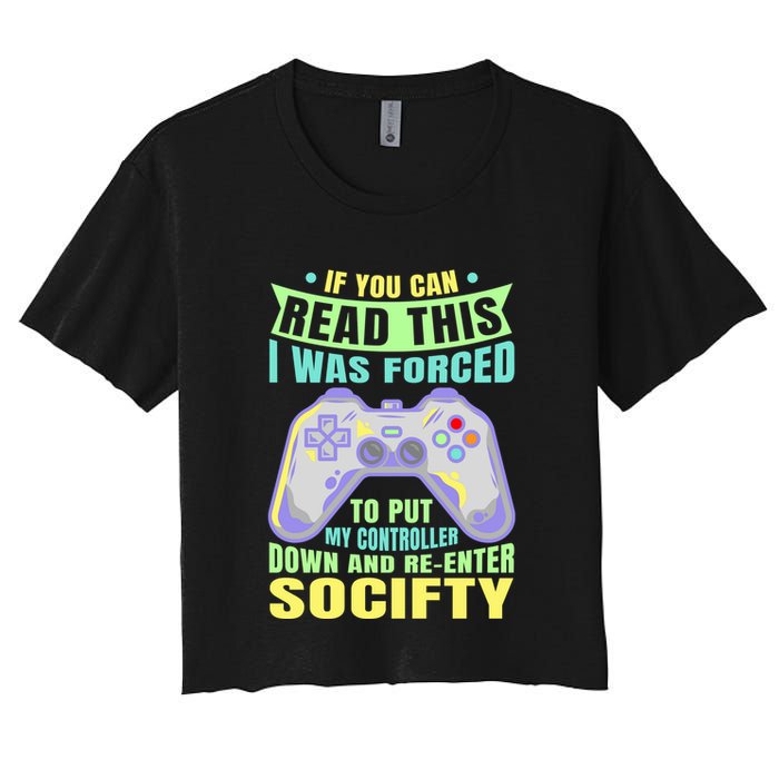 Funny Video Game Lover Geeky Gamer Nerd Gamer Gaming Addict Crop Top