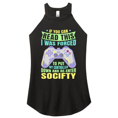 Funny Video Game Lover Geeky Gamer Nerd Gamer Gaming Addict Women's Perfect Tri Rocker Tank