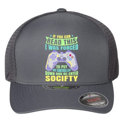 Funny Video Game Lover Geeky Gamer Nerd Gamer Gaming Addict Flexfit Unipanel Trucker Cap