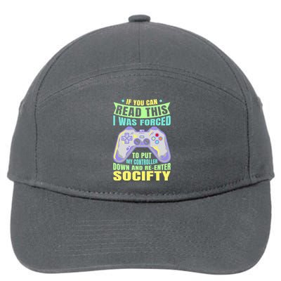 Funny Video Game Lover Geeky Gamer Nerd Gamer Gaming Addict 7-Panel Snapback Hat