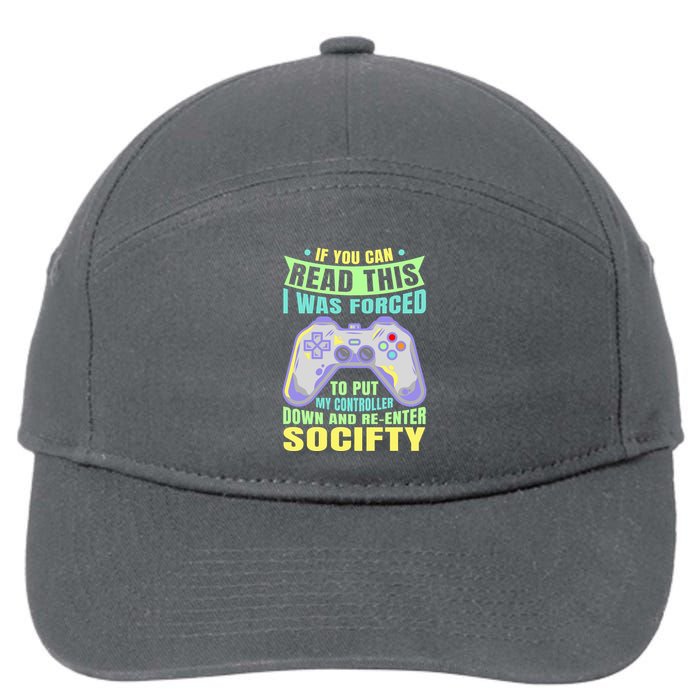 Funny Video Game Lover Geeky Gamer Nerd Gamer Gaming Addict 7-Panel Snapback Hat