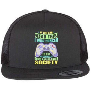 Funny Video Game Lover Geeky Gamer Nerd Gamer Gaming Addict Flat Bill Trucker Hat