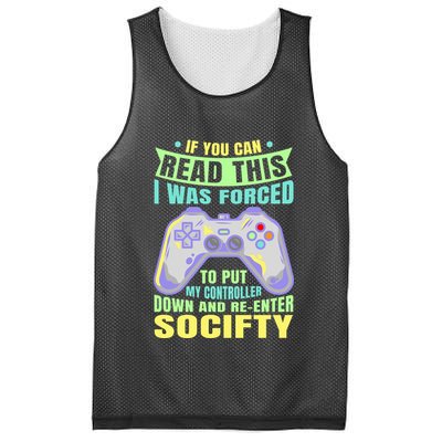 Funny Video Game Lover Geeky Gamer Nerd Gamer Gaming Addict Mesh Reversible Basketball Jersey Tank