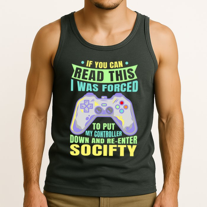 Funny Video Game Lover Geeky Gamer Nerd Gamer Gaming Addict Tank Top