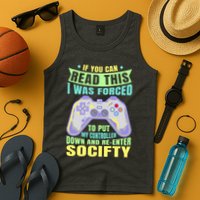 Funny Video Game Lover Geeky Gamer Nerd Gamer Gaming Addict Tank Top