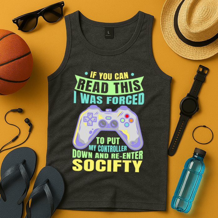 Funny Video Game Lover Geeky Gamer Nerd Gamer Gaming Addict Tank Top