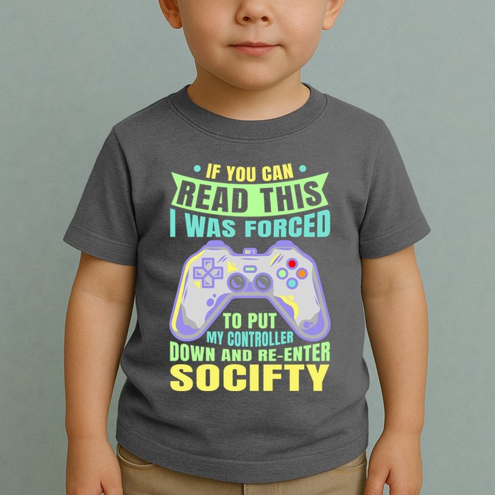 Funny Video Game Lover Geeky Gamer Nerd Gamer Gaming Addict Toddler T-Shirt