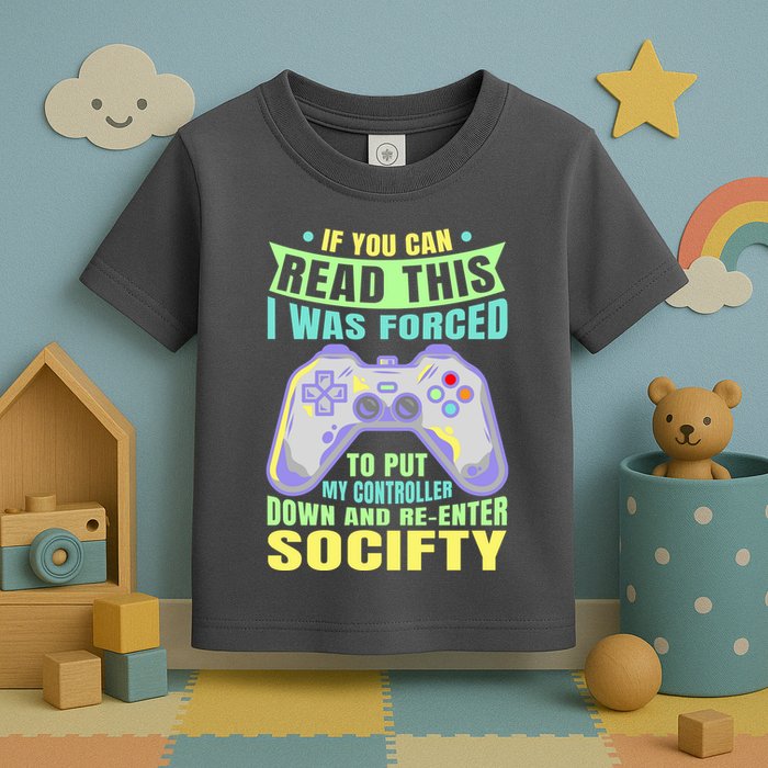 Funny Video Game Lover Geeky Gamer Nerd Gamer Gaming Addict Toddler T-Shirt