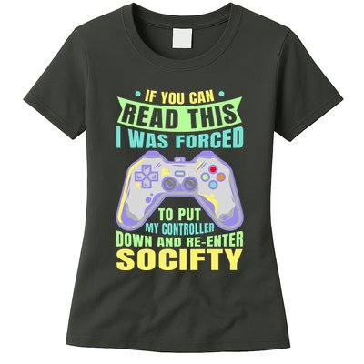 Funny Video Game Lover Geeky Gamer Nerd Gamer Gaming Addict Womens T-Shirt