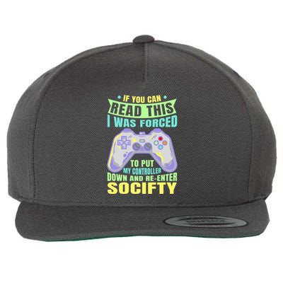 Funny Video Game Lover Geeky Gamer Nerd Gamer Gaming Addict Wool Snapback Cap