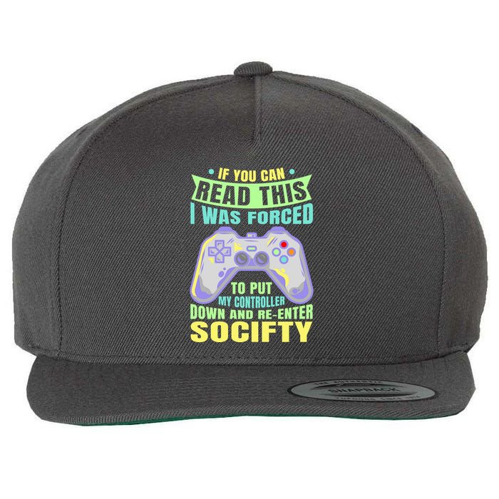 Funny Video Game Lover Geeky Gamer Nerd Gamer Gaming Addict Wool Snapback Cap