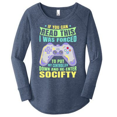 Funny Video Game Lover Geeky Gamer Nerd Gamer Gaming Addict Women's Perfect Tri Tunic Long Sleeve Shirt