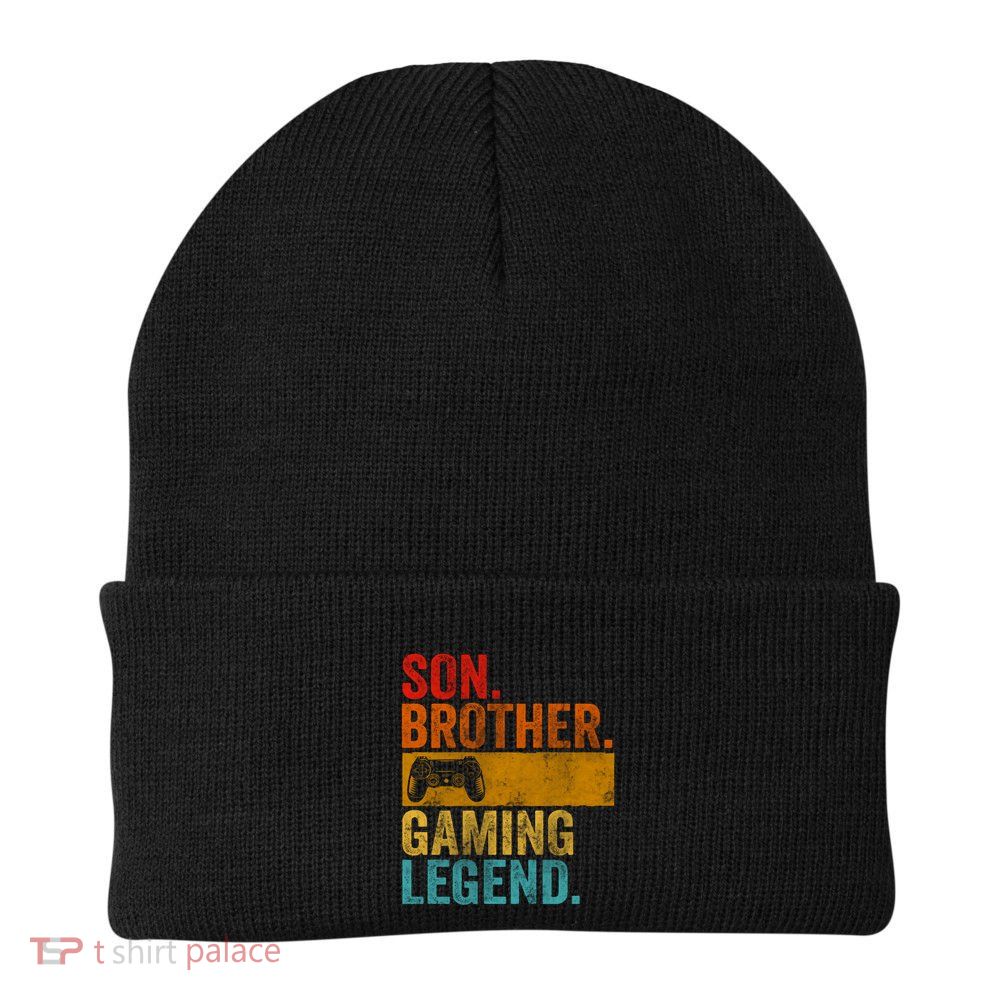 Funny Video Gamer Son Brother Gaming Legend Gift Beanie