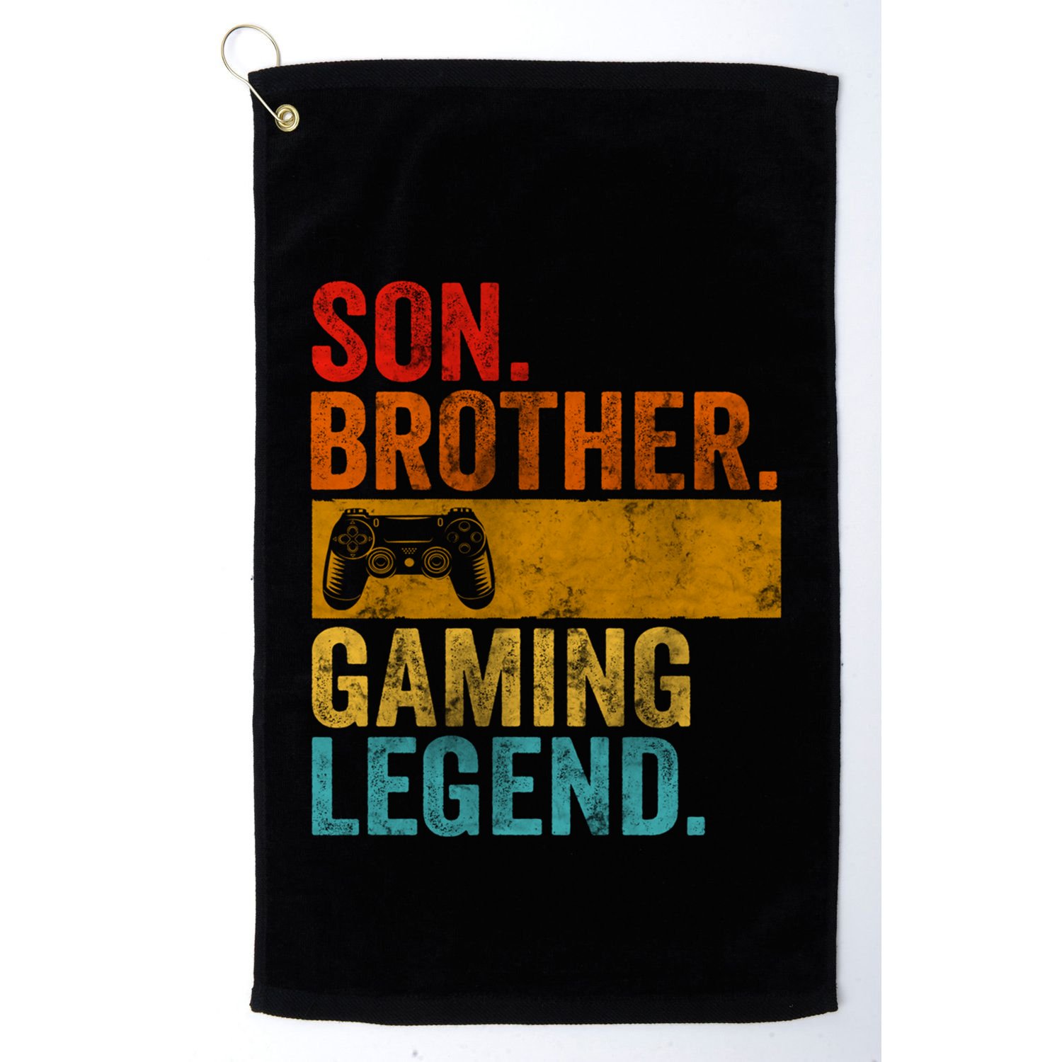 Funny Video Gamer Son Brother Gaming Legend Gift Golf Towel