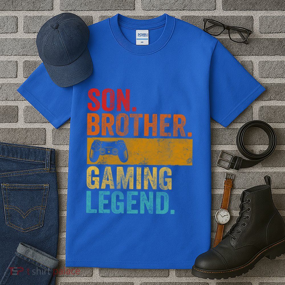 Funny Video Gamer Son Brother Gaming Legend Gift Tall T-Shirt