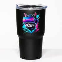 Funny Vr Gamer Cat In Vr Headset Virtual Reality Gaming Tumbler