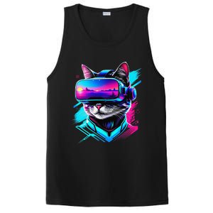 Funny Vr Gamer Cat In Vr Headset Virtual Reality Gaming PosiCharge Competitor Tank