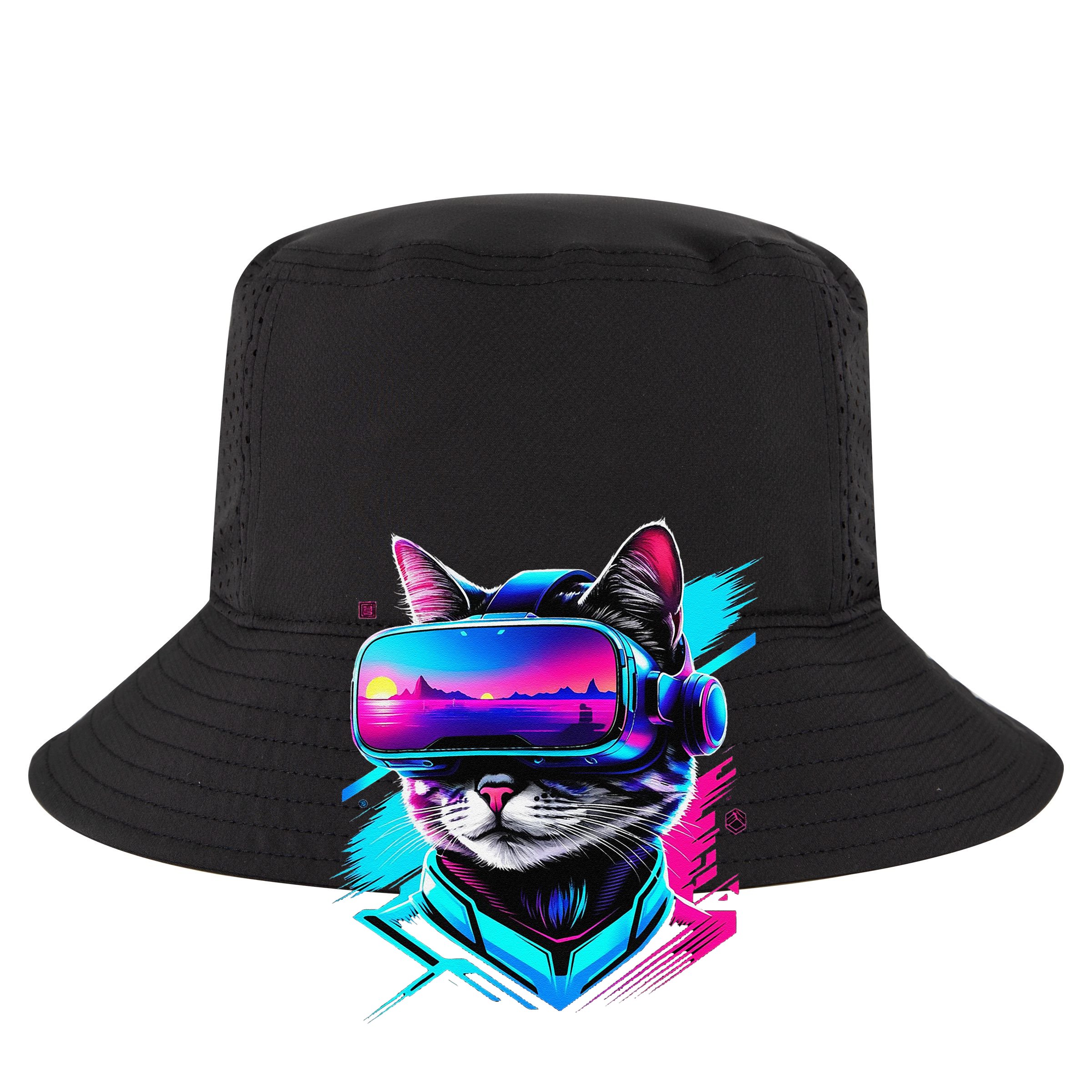 Funny Vr Gamer Cat In Vr Headset Virtual Reality Gaming Zip Tote Bag