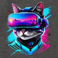 Funny Vr Gamer Cat In Vr Headset Virtual Reality Gaming Vector Backpack