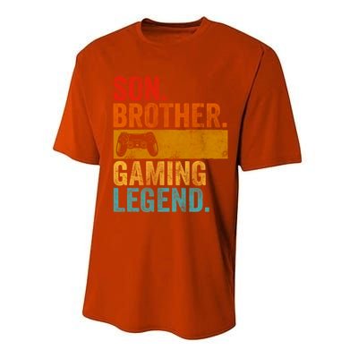 Funny Video Gamer Son Brother Gaming Legend Gift Performance Sprint T-Shirt