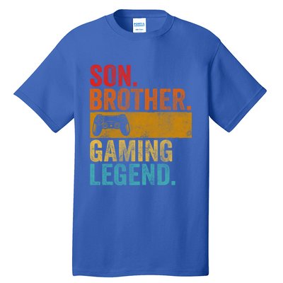 Funny Video Gamer Son Brother Gaming Legend Gift Tall T-Shirt