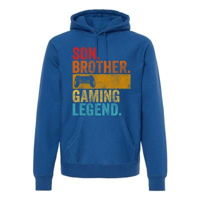 Funny Video Gamer Son Brother Gaming Legend Gift Premium Hoodie