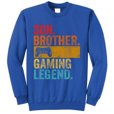 Funny Video Gamer Son Brother Gaming Legend Gift Tall Sweatshirt